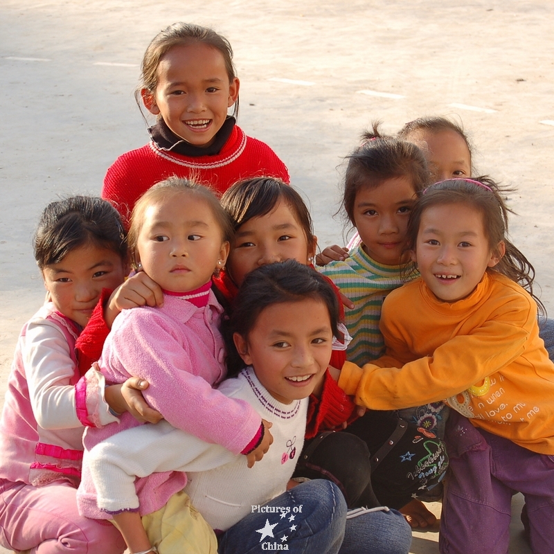 Young girls from countryside