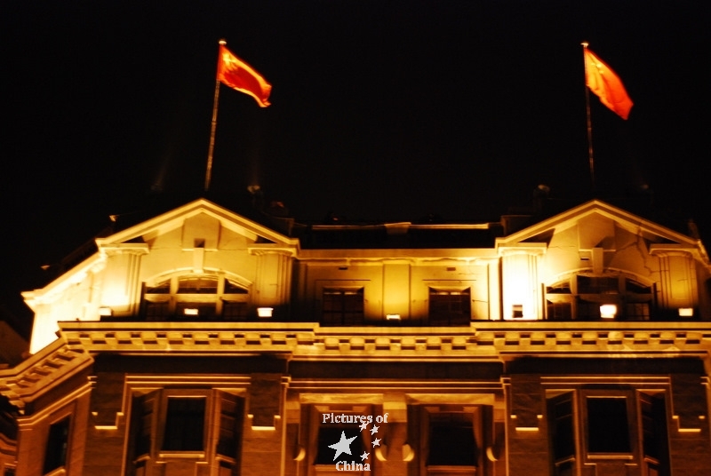 Flags on the roof