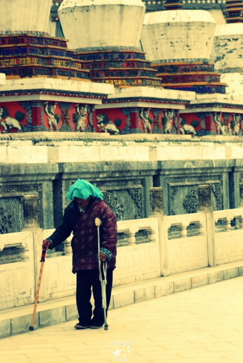 Beggar at the temple