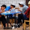 Family dinner, Kashgar (Xinjiang)
